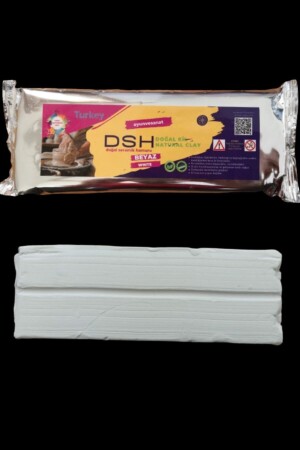 1000 gr Ceramic Dough - Mountain Clay Mud - White - 1 Kg - Dsh Doğal Seramik Hamuru