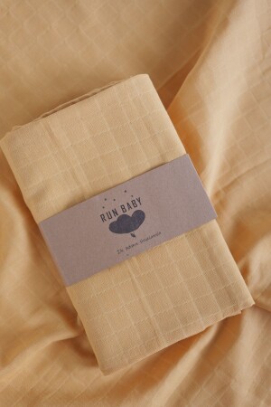 100x120cm Oeko-tex Certified Baby Muslin Cover 1 Piece Scarf Gift (Mustard) runbaby muslin cloth - runbaby