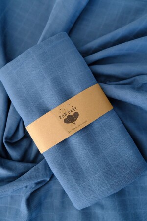 100x120cm Oeko-tex Certified Baby Muslin Cover 1 Piece Scarf Gift (Navy Blue) runbaby muslin cloth - runbaby