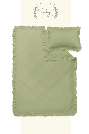 MNZ-100x150 عادي عادي 100٪ القطن الطفل / الطفل غطاء غطاء مجموعة خضراء RPB2038 - Piamom