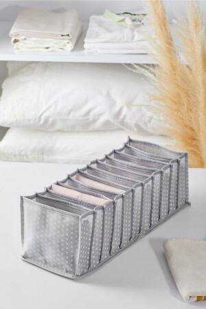 11 Compartment Gray Spotted Drawer Organizer – Medium - Serstil