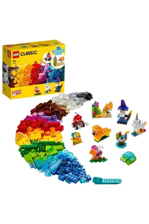 مـنـز-® كلاسيكي الإبداعي الشفاف 11013 - مجموعة بناء إبداعي للأطفال (500 قطعة) - Lego