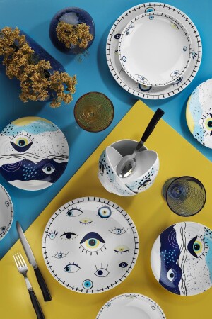 11013 Pattern 24 Piece Dinner Set for 6 People ZG24Y243011013 - Kütahya Porselen