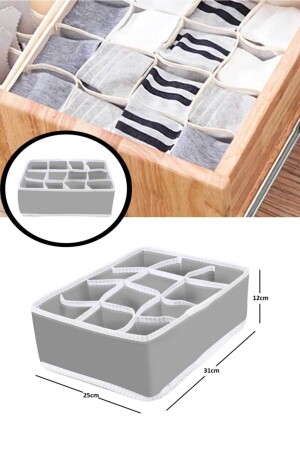 12-Compartment Anthracite Drawer Organizer - Serstil
