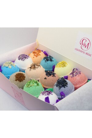 12 Liters 45 Gr. Bath Ball Manicure Boy / Moisture Bomb / Bath Bomb - Colourful Masal