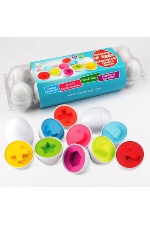 12-Piece Geometric Egg Matching Game DAL8681529387426 - Circle Toys