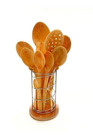12 Piece Luxury Boxwood Spoon Wooden Wooden Spoon Set 12ŞMŞRST - Kitchen Mania