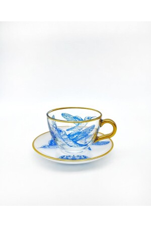 12 Piece Patterned Cup Set for 6 People D-2214 - ÖzcamKristal