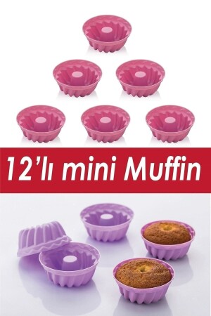 12 Piece Silicone Muffin Cake Mold 100% Fireproof Silicone - Soft Chef