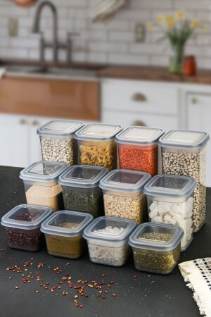 12-Piece Storage Container Food Container with 25 Pictorial Labels MİMANK12 - Mim Life