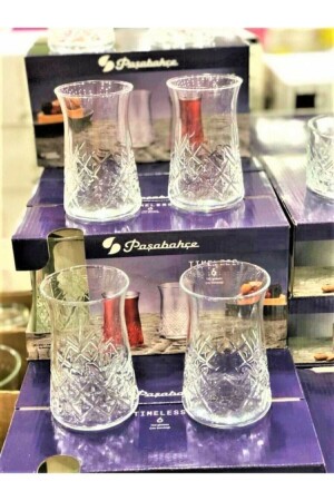 12-Piece Timeless Tea Glass Crystal Cut Glass Only Glass pb42881_12li - Paşabahçe