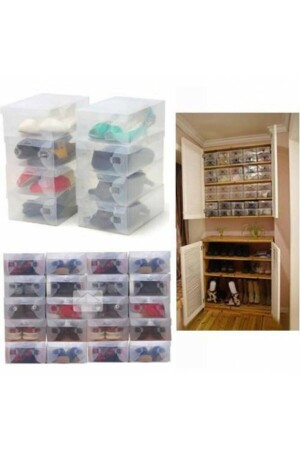 12 Pieces for Those Who Love Transparent Shoe Box Layout - Hitteknoloji