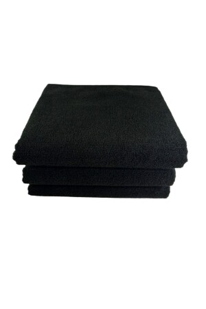 12 Pieces Outlet Black Microfiber Hairdresser Towel Hair Dye Resistant 50x90 Cm OUTLETMICRO12 - Bol Ticaret Tekstil