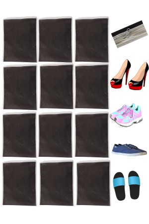 12 Pieces Shoe Storage Bag Travel Bag Multi-Purpose Zippered Closet Drawer Luggage Organizer - Balkan Room