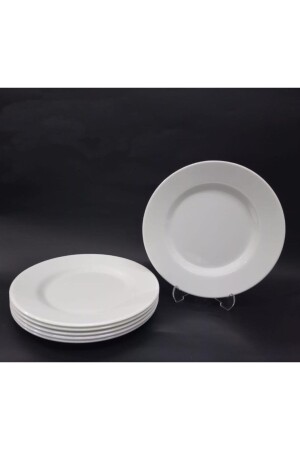12 Pieces White Melamine Large Serving Plate 24cm Shallow Plate Affordable for Daily Use Hors d'Oeuvre Plate es-2021--11--03--04 - İstoç Türk