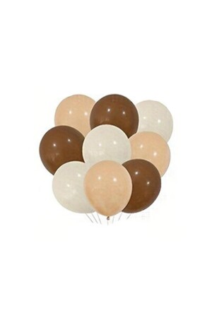 12-Zoll-Braun-Meer-Sand-Tan-Farbe, 10 Luftballons - Patladı Gitti