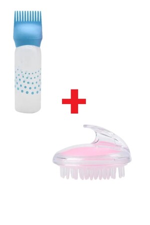 120ml Plastic Hair Dye Refillable Bottle Applicator Hair Coloring Comb + Hair Massage Comb - Safestore