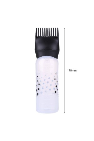 120ml Plastic Hair Dye Refillable Bottle Barber Hair Coloring Comb Applicator Hair Care Bottle - Safestore