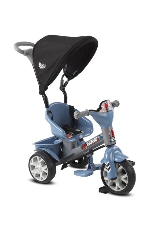121 Bobo Three Wheel Child Bike with Parental Control Gray Blue bobogrimavi - Babyhope