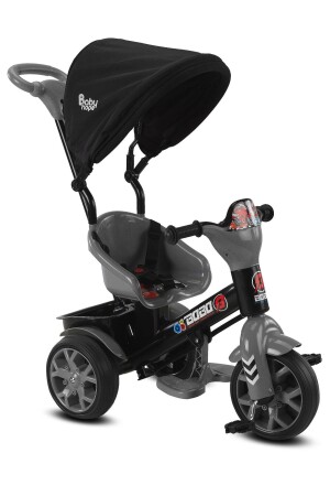 121 Dreirädriges Kinderfahrrad Bobo mit Kindersicherung, Grau - Babyhope