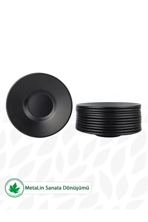12'li Metal Çay Tabağı LN1110 - Lin Metal