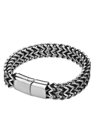 12mm. 21cm. Herrenarmband aus grauem Stahl Ep06by - Chavin