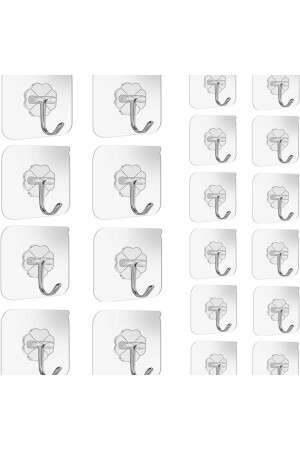 12Pcs Transparent Strong Wall Hanger Hanger Adhesive Suction Cup Hook Kitchen Bathroom Wall Hook - Yenigeldi