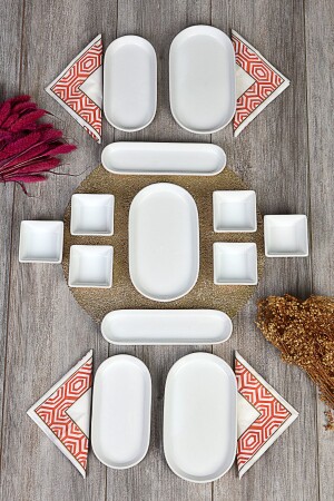 13 Piece Alfa Series Breakfast Presentation Set & plate - Evimsepette