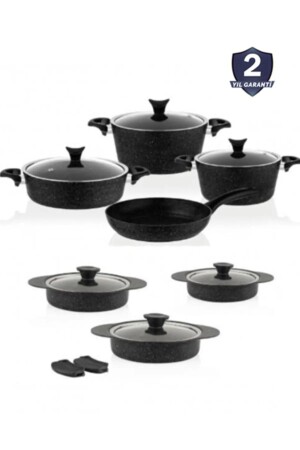 13 Piece Granite Cooking Set Black 153. EVY. 00958 - Taç