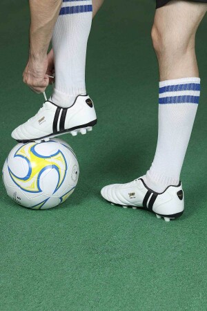 13256 Weiße Grass AstroTurf Stollen-Fußballschuhe - Jump