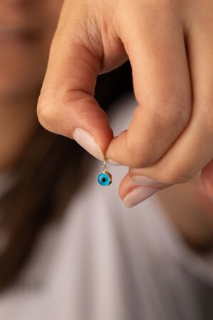 14 Carat Gold Blue Eye Bead Pendant YKKLY00000240 - Yavuz Kuyumculuk