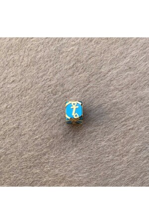 14 Carat Gold Blue T Letter Gold Cage Bead UCHRFKFSMVT - Bayar Gold