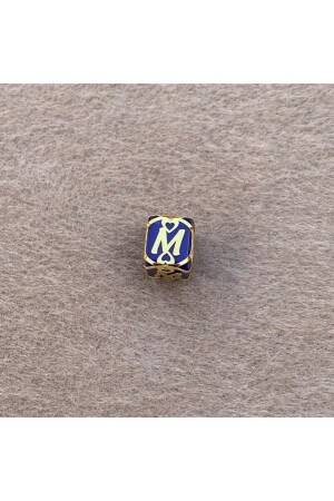 14 Carat Gold Dark Blue Gold Cage Bead with M Letter UCHRFKFSLCVM - Bayar Gold