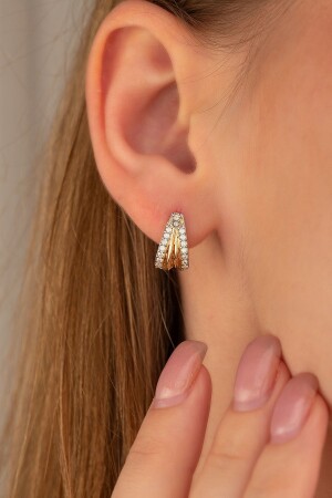 14 Carat Gold Elegant Women's Earrings 7079-GT - GençTaş Kuyumculuk