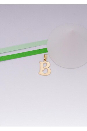 14 Carat Gold Letter B Plate Pendant UCHRFPLKB - Bayar Gold