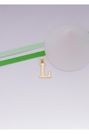 14 Carat Gold Letter L Plate Pendant UCHRFPLKL - Bayar Gold