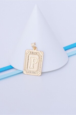 14 Carat Gold Letter P Square Vintage Pendant UCHRFKAREVNTGP - Bayar Gold