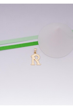 14 Carat Gold Letter R Plate Pendant UCHRFPLKR - Bayar Gold