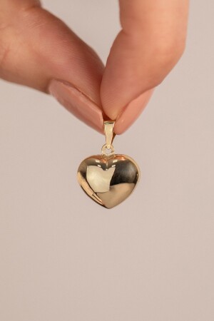 14 Carat Gold Medium Size Heart Pendant YKKLY00000435 - Yavuz Kuyumculuk