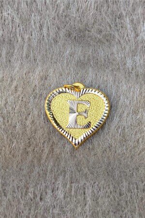 14 Carat Gold Nostalgic Heart Letter E Pendant UCHRFKLPNSTLJKE - Bayar Gold