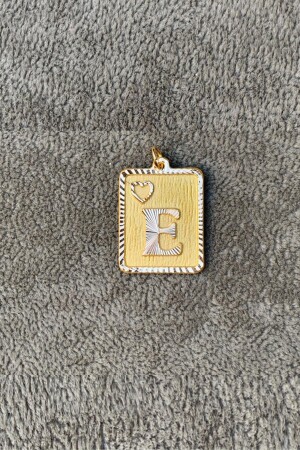 14 Carat Gold Nostalgic Square Letter E Pendant UCHRFKRNSTLJKE - Bayar Gold