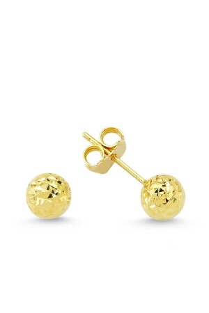 14 Carat Gold Pen Ball Earring 0,40gr 4mm ARSARPKT003 - ARSLANTAŞ 1989
