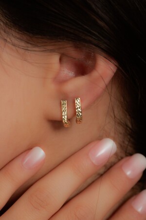 14 Carat Gold Pencil Women's Earrings - Gençtaş Kuyumculuk