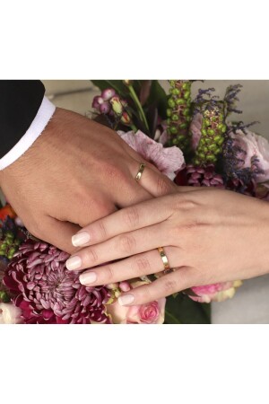 14 Carat Gold Plain Classic Wedding Ring (LIFETIME MAINTENANCE GUARANTEED) - Diamond Line-Gülaylar