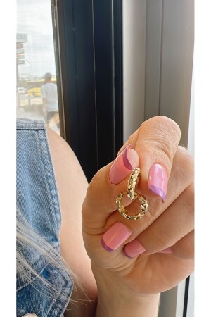 14 Carat Gold Prism earrings - Gencay Kuyumculuk