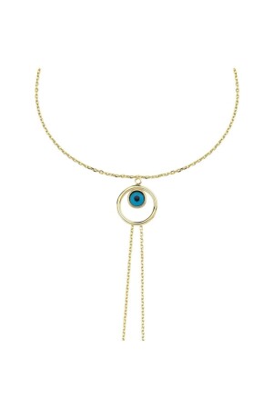 14 Carat Gold Shahmaran Bracelet with Evil Eye Beads - Koçak