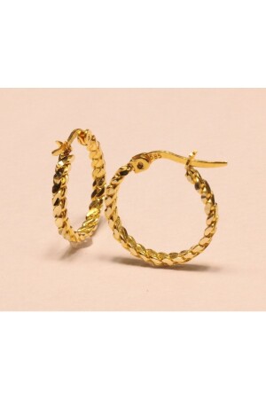 14 Carat Gold Triple Twisted Earrings - Hakan Güler Kuyumculuk