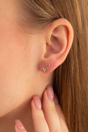 14 Carat Gold Wheat Model Women's Earrings - Gençtaş Kuyumculuk