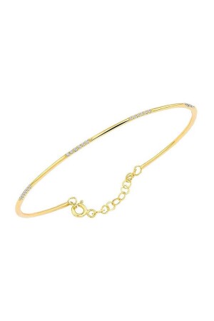 14 Karat Gold 0. 14 Karat Diamant-Crispy-Manschettenarmband - Iryum