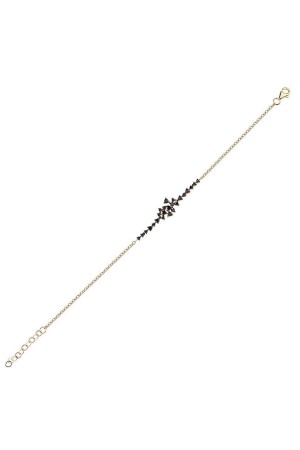 14 Karat Gold 0. 59 Karat schwarzes Diamant-Traubenarmband - Iryum